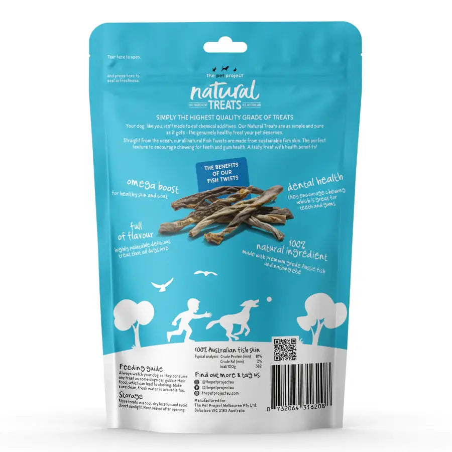 Shop Natural Treats for Dogs – Fish Twists 100g - The Doggie Shop - 