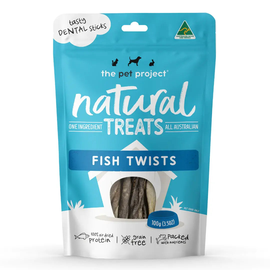 Shop Natural Treats for Dogs – Fish Twists 100g - The Doggie Shop - 