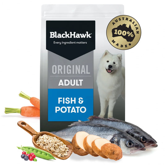 Black Hawk Adult Dog Food Fish & Potato 3kg - The Doggie Shop
