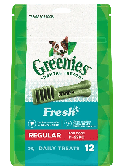 Greenies – Dog – Dental Chews – Freshmint Flavour – Regular – 340g - The Doggie Shop