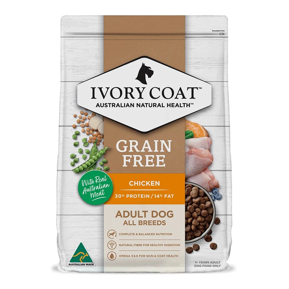 Ivory Coat Adult Dog GRAIN FREE Chicken – 13kg - The Doggie Shop