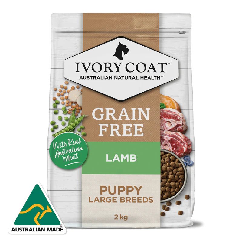 Shop Ivory Coat Puppy GRAIN FREE Large Breed Lamb - 2kg - The Doggie Shop - 